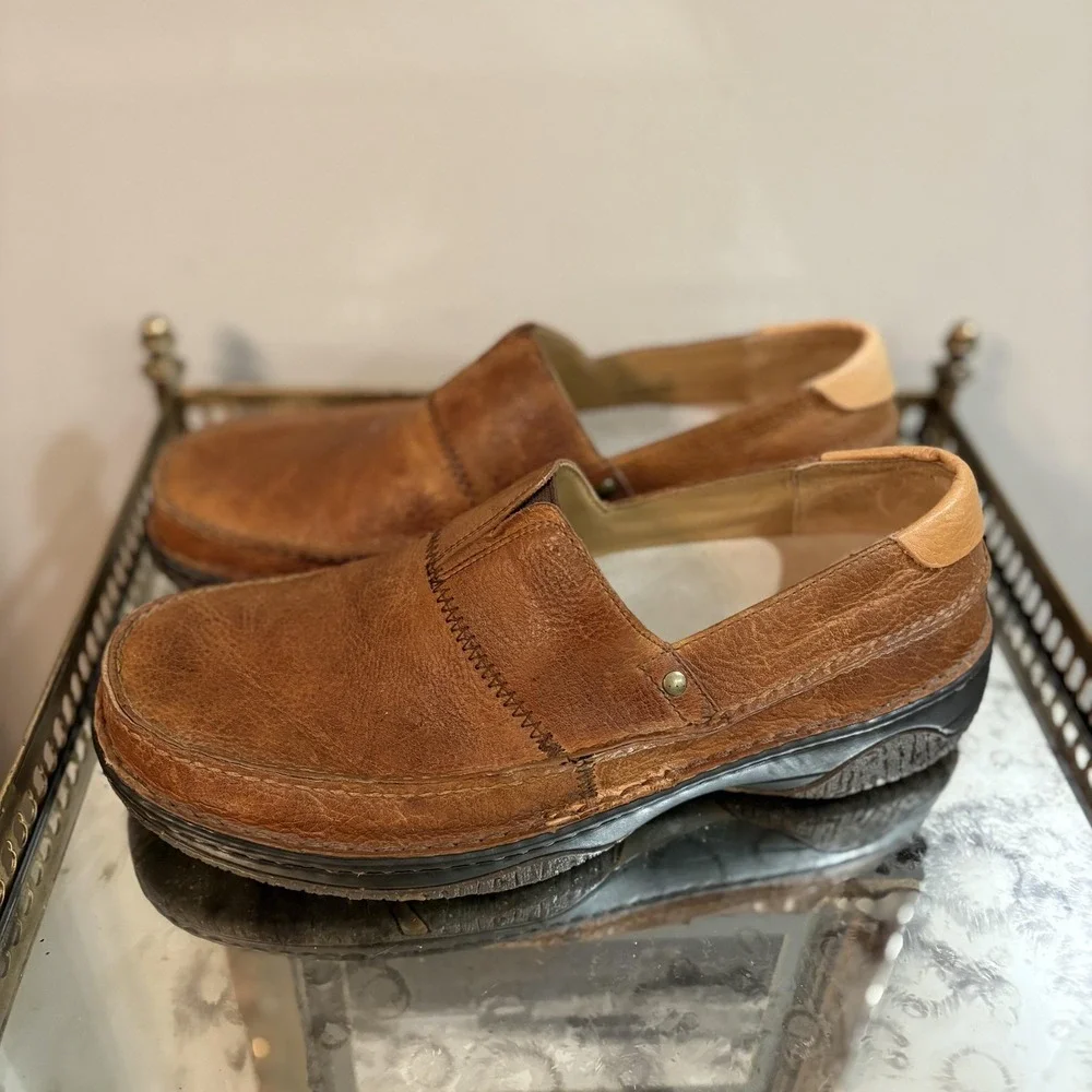 Zumfoot Shoes Mens Size EU 44 Brown Leather Slip On Loafers Comfort Casual Z2812